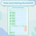 Daily Goal Setting Worksheet Product Image