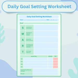 Daily Goal Setting Worksheet Product Image