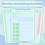 Monthly Goal Setting Worksheet Product Image