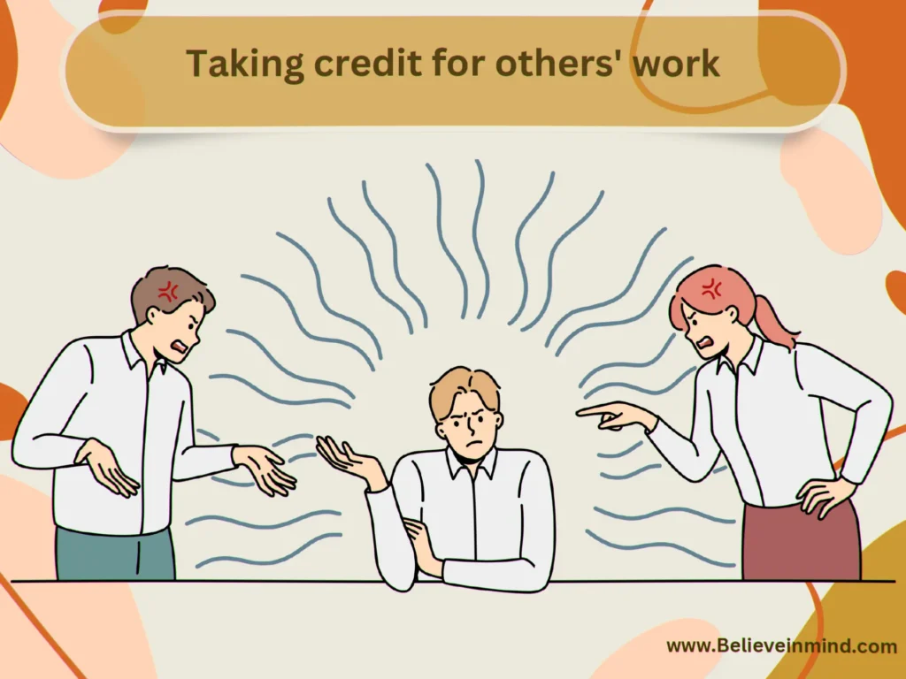Taking credit for others' work