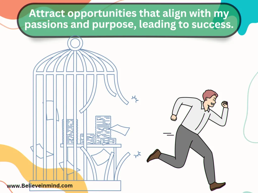 Attract opportunities that align with my passions and purpose, leading to success