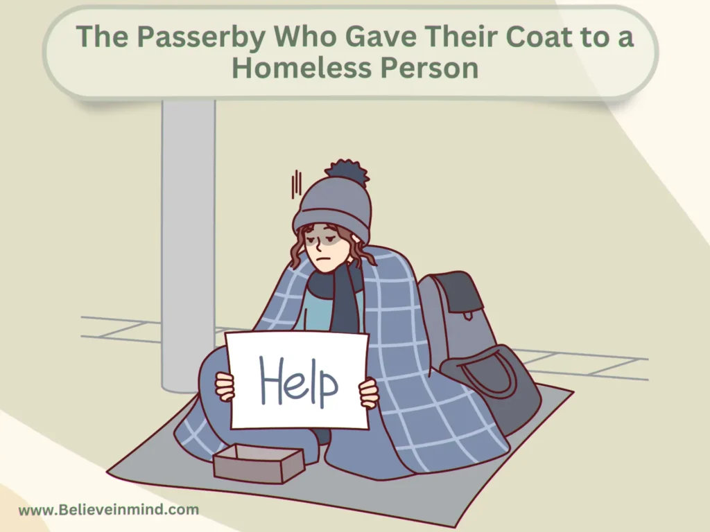 The Passerby Who Gave Their Coat to a Homeless Person