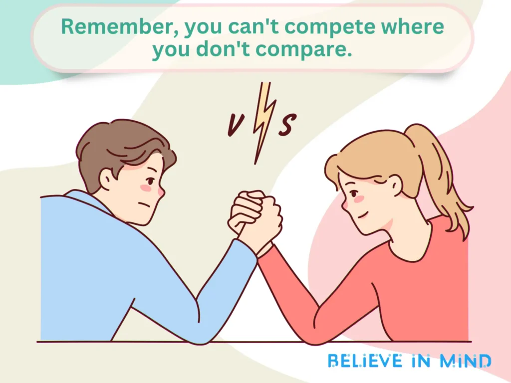 Remember, you can't compete where you don't compare.