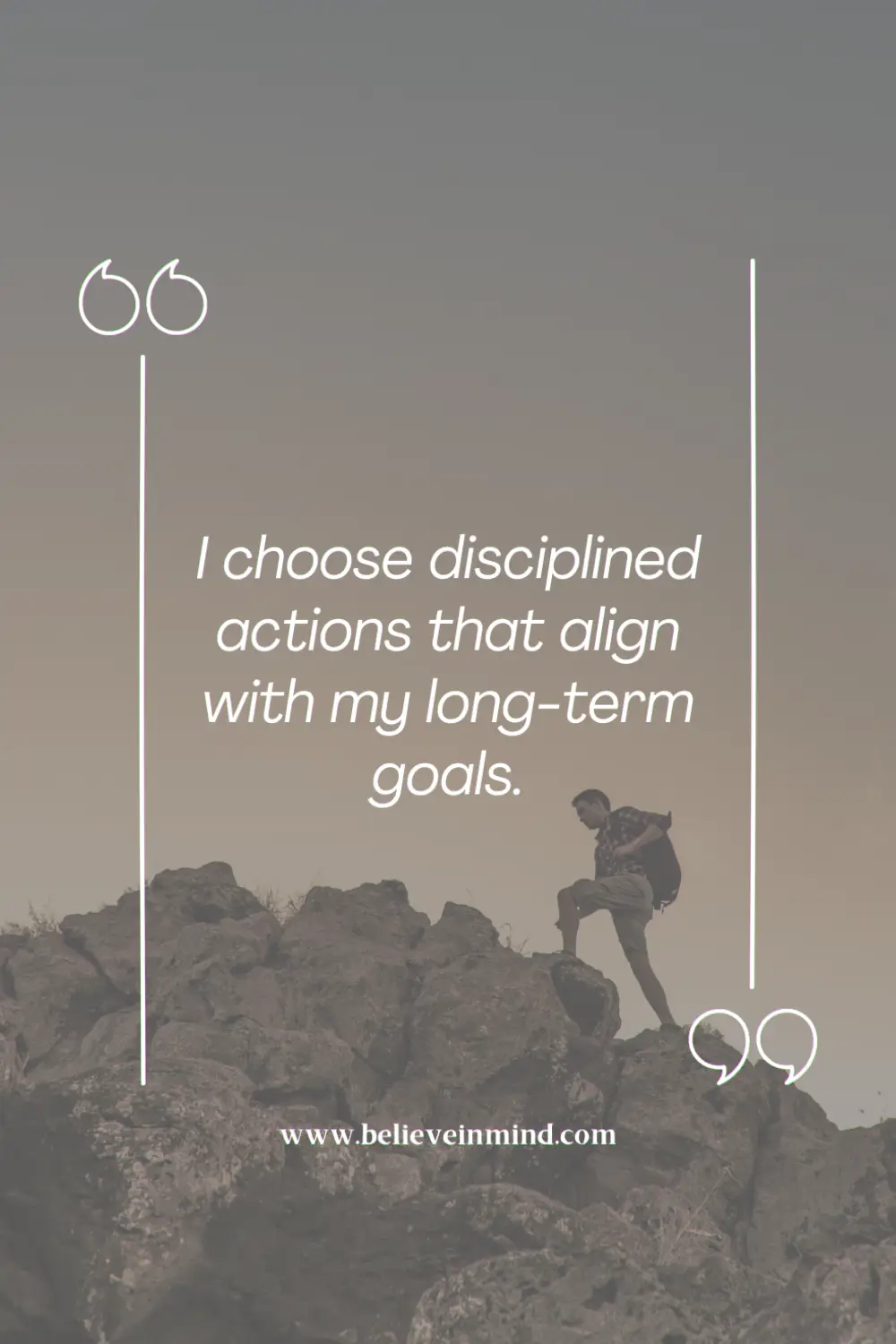 I choose disciplined actions that align with my long-term goals